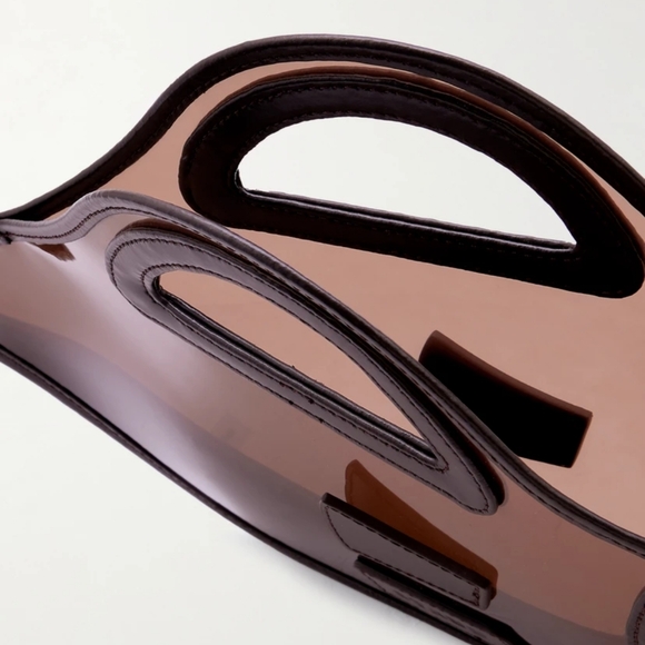 STAUD Brown Unique Purse Fish Shaped Summer Bag - Picture 12 of 13